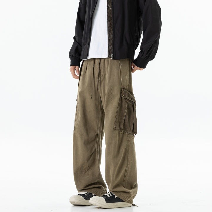 Herren Cargo-Hose mit Kordelbund, weitem Schnitt und Mehrfachtaschen Mune Fashion