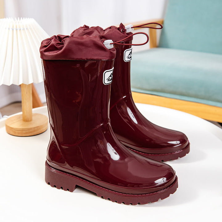 Women High Quality and Stylish Rubber Boots with Adjustable Lacing System Mune Fashion