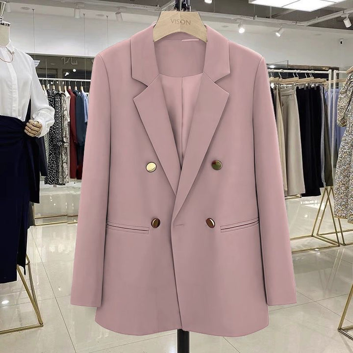 Ladies Stylish Double-Breasted Blazer Mune Fashion