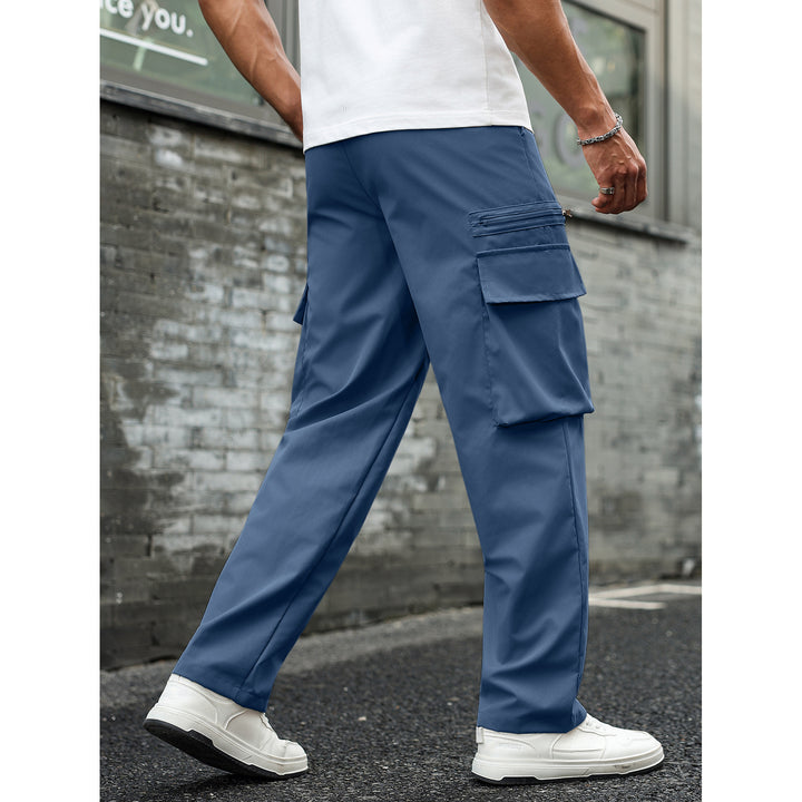 Men's Multifunctional Cargo Pants with Pockets and Elastic Waist Mune Fashion