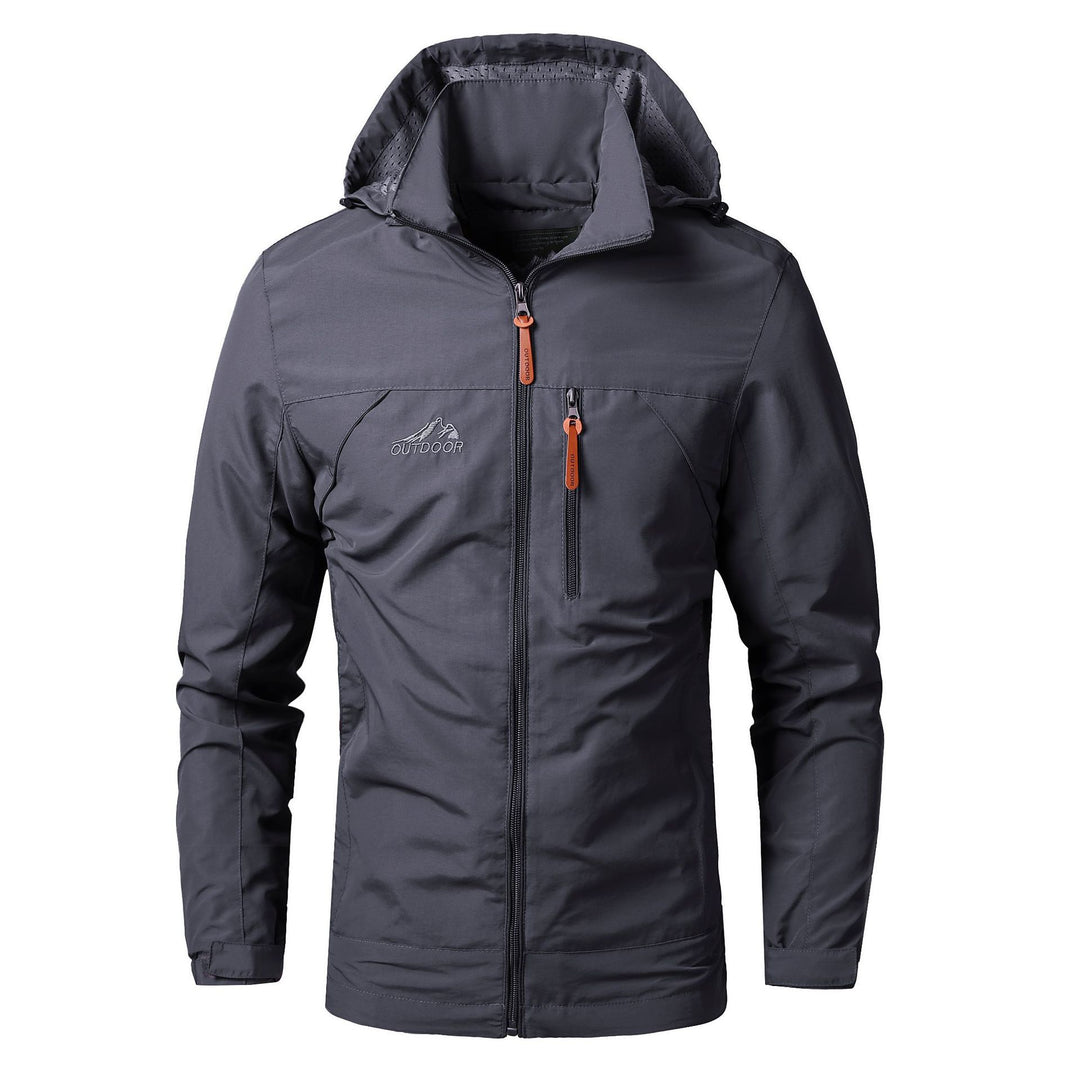Men's Lightweight Outdoor Hooded Parka with Breathable Mesh Lining and Chest Zip Mune Fashion