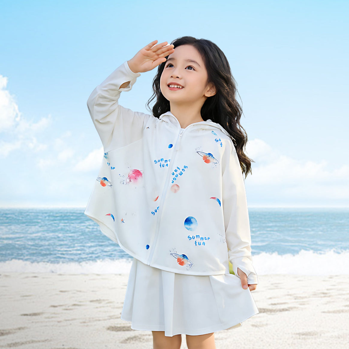 Ladies nan lightweight UV protection hoodie with integrated face mask and thumb hole Mune Fashion
