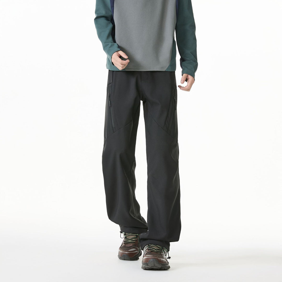 Men's Technical Cargo Pants with Elastic Waistband and Water-Repellent Zipper Pockets Mune Fashion