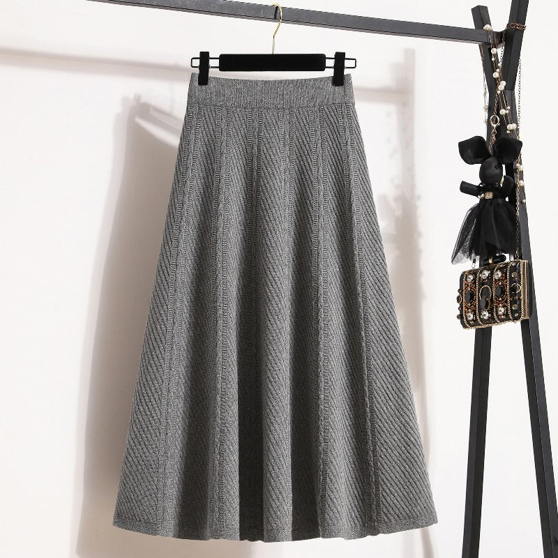 Ladies Elegant, Swirly Knit Skirt Mune Fashion