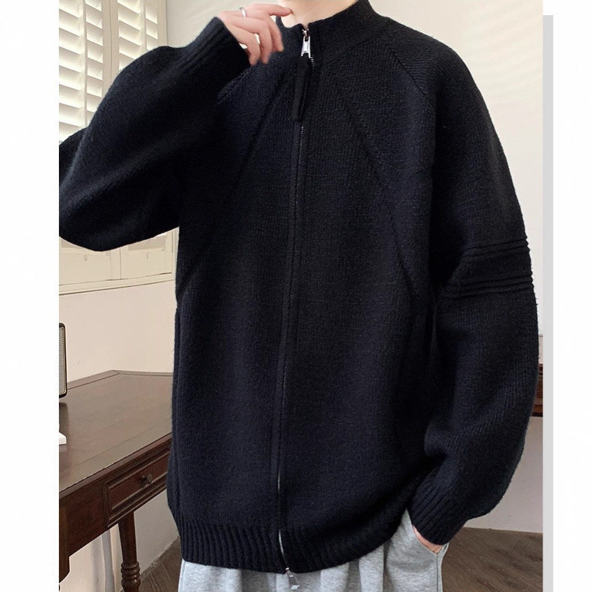 Men's Stylish Cardigan with High Collar Mune Fashion