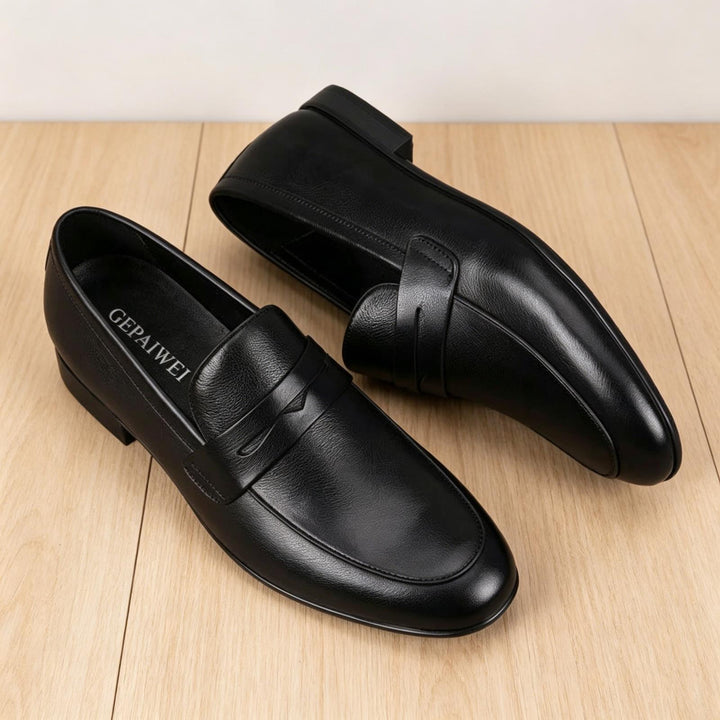 Men's Elegant Leather Slip-On Shoes Mune Fashion