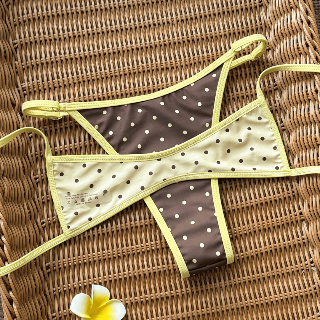 Ladies Fashionable Slip Bikini with Trendy Dots Mune Fashion