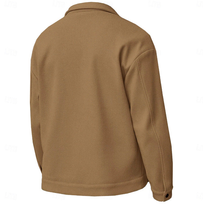 Men’s robust overshirt jacket made of wool blend with patch breast pockets Mune Fashion
