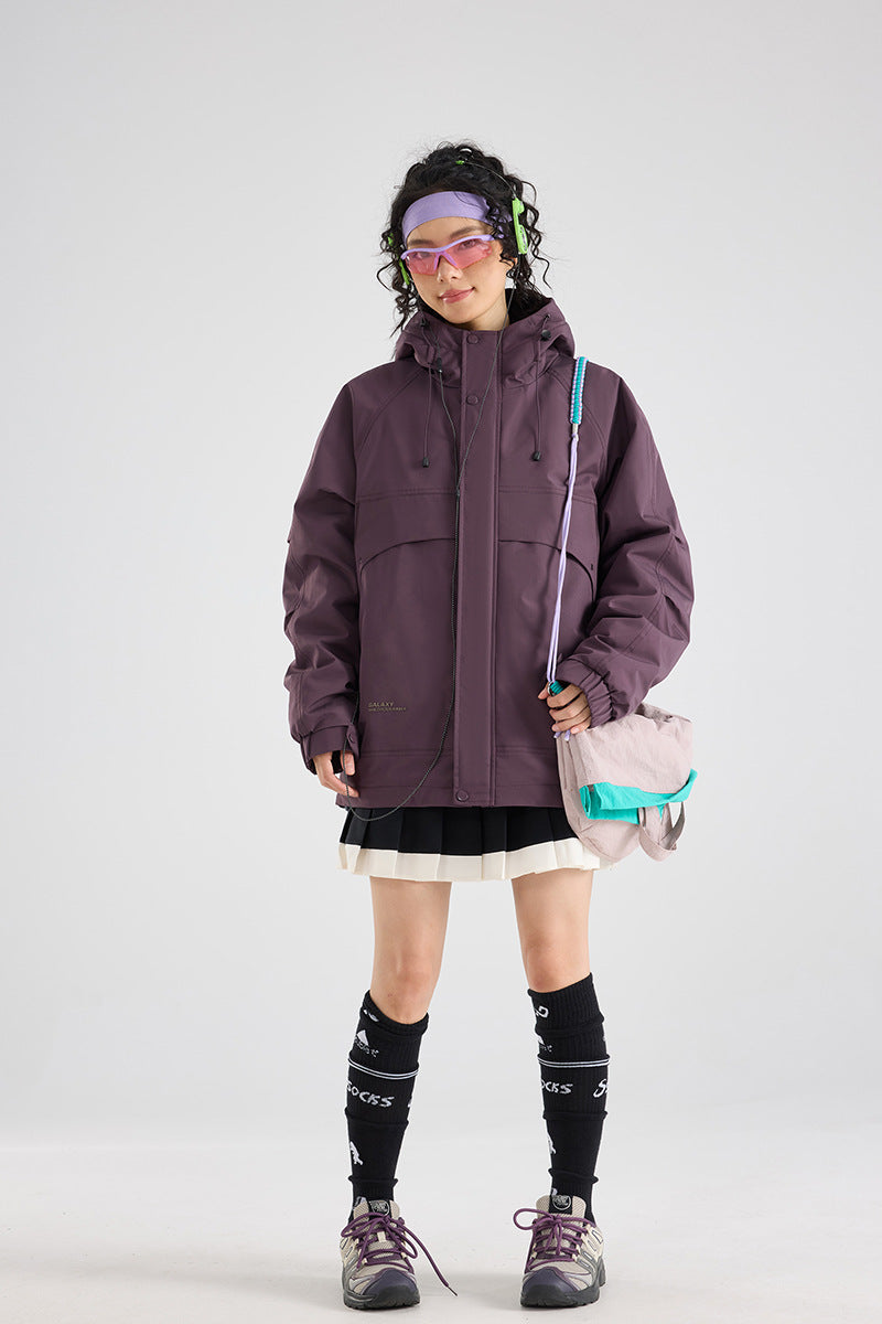 Women's waterproof breathable hooded jacket in technical oversized cut Mune Fashion