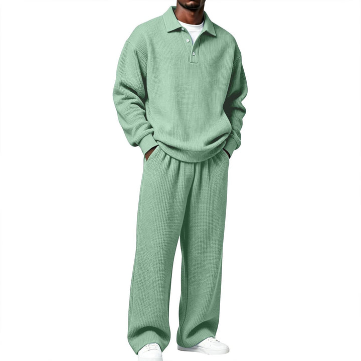 Men's Comfortable Leisure Suit with Collar Mune Fashion