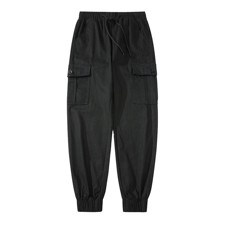 Herren Cargo-Joggerhose mit elastischem Bund, Klappentaschen und gerippten Knöcheln Mune Fashion