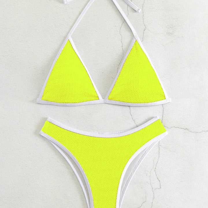 Ladies Triangle Bikini Set with contrasting trims Mune Fashion