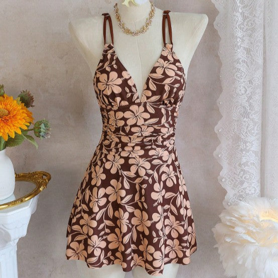 Women's swimsuit dress with elegant floral design Mune Fashion