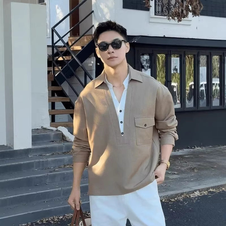 Men Elegant Casual Shirt Mune Fashion