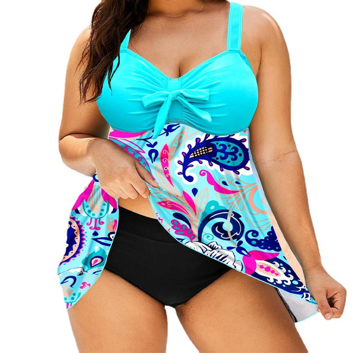 Women's Swim Outfit with Floral Wrap Design Mune Fashion