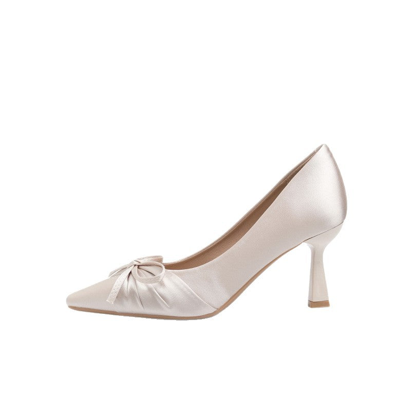 Damen Elegante flache Ballerinas mit quadratischer Zehenpartie und dekorativer Schleife Mune Fashion