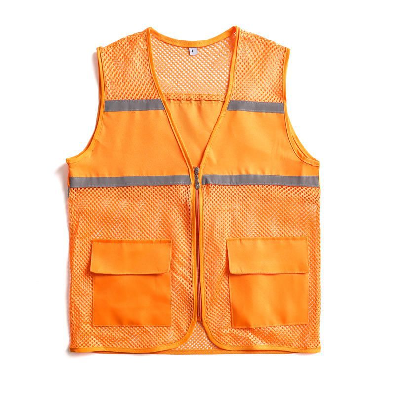 Unisex Visible Utility Vest with Breathable Mesh, Reflective Straps and Generous Front Pockets Mune Fashion