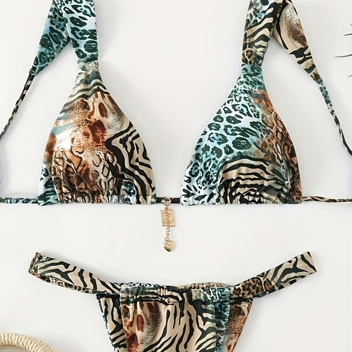 Women's Halter Bikini with Animal Print Mune Fashion