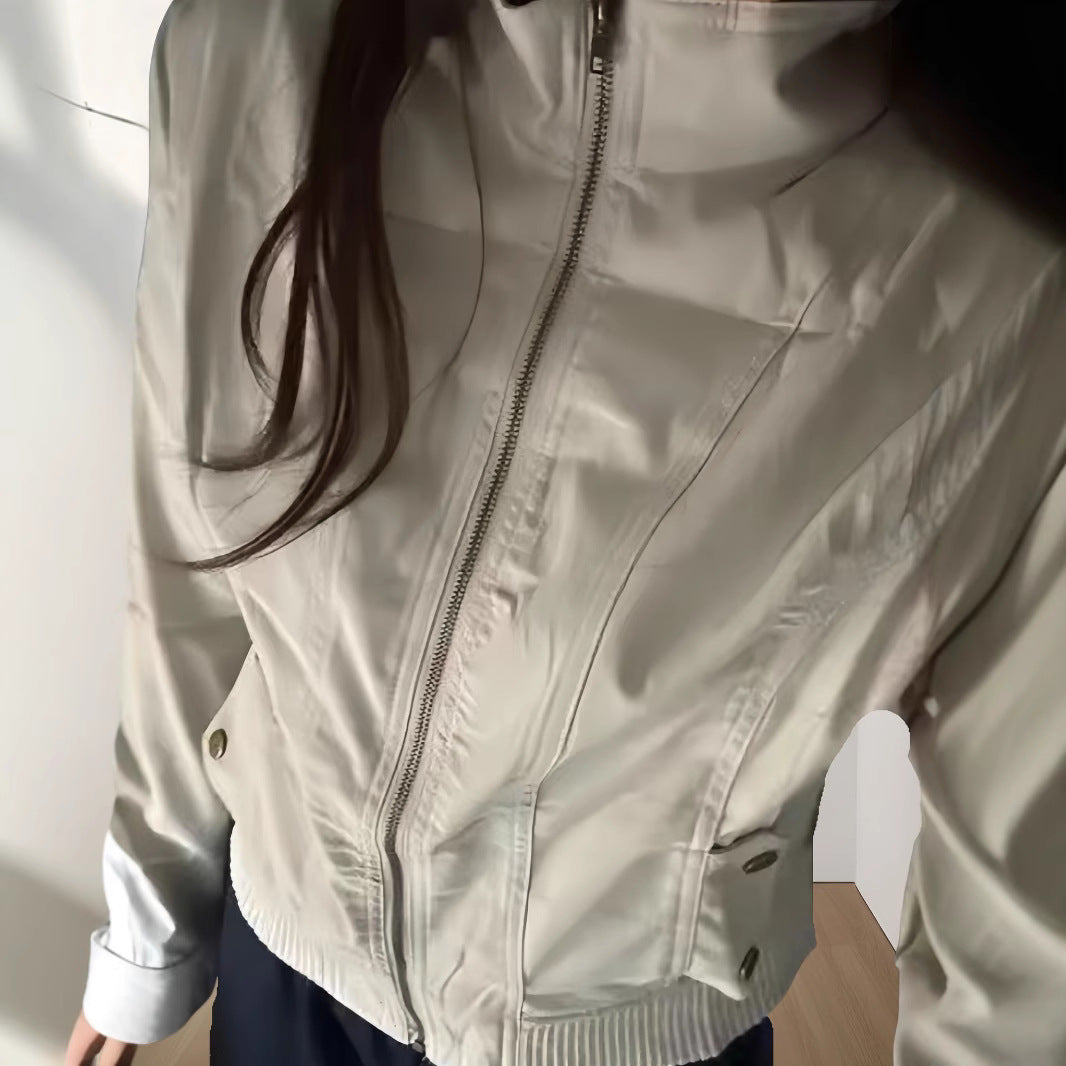 Women's lightweight transitional jacket with textured design Mune Fashion