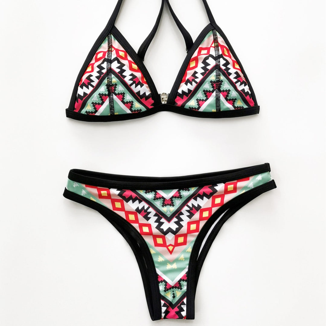 Women's triangle bikini with exciting ethnic design and playful accents Mune Fashion
