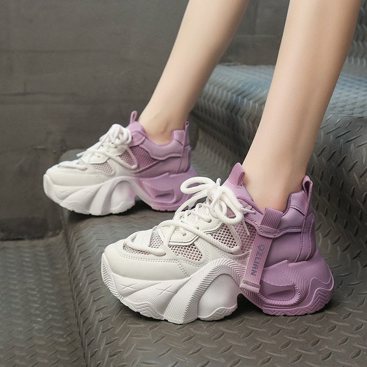 Women's sporty chunky sneakers with breathable mesh upper and flexible sole Mune Fashion