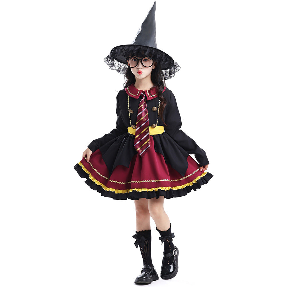 Women's Witch Costume with Colorful Accents Mune Fashion
