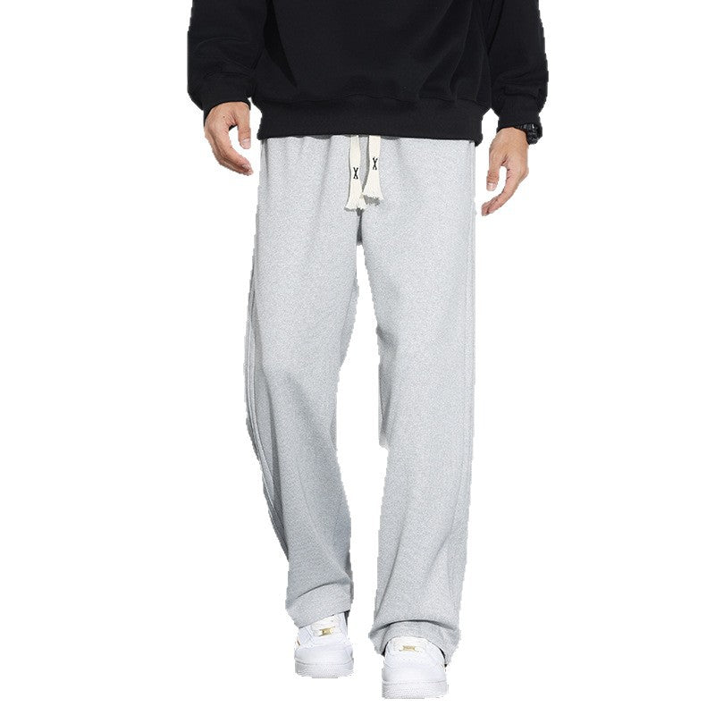 Men's loose-fitting lounge joggers with cotton fleece lining and adjustable drawstring Mune Fashion