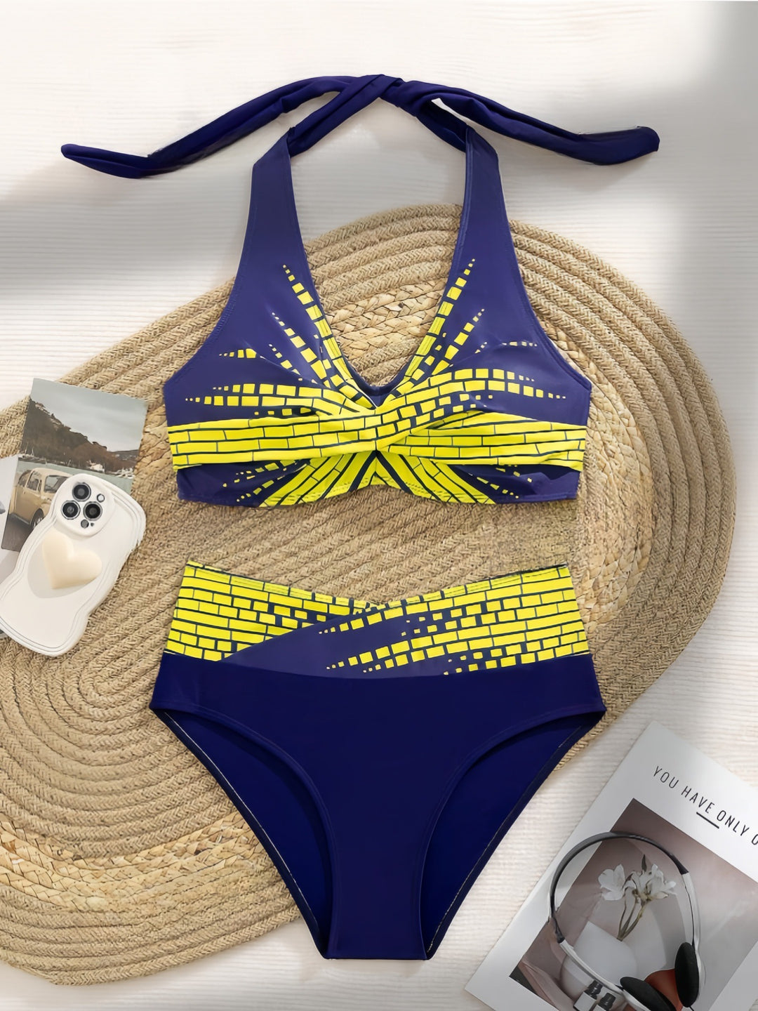 Ladies Bikini Set with exquisite check pattern Mune Fashion
