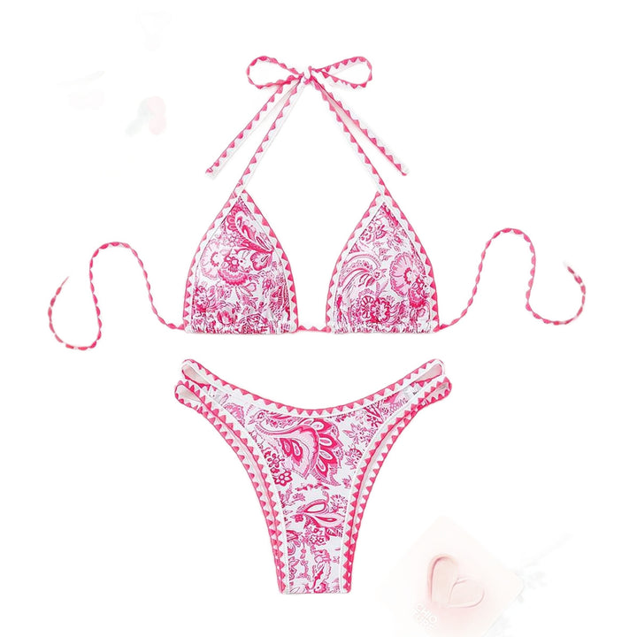 Women's Triangle Bikini with unique paisley pattern and adjustable straps Mune Fashion