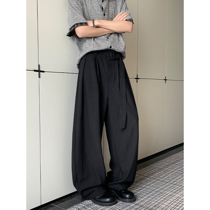 Women Elegant and Casual Wide Fabric Pants Mune Fashion