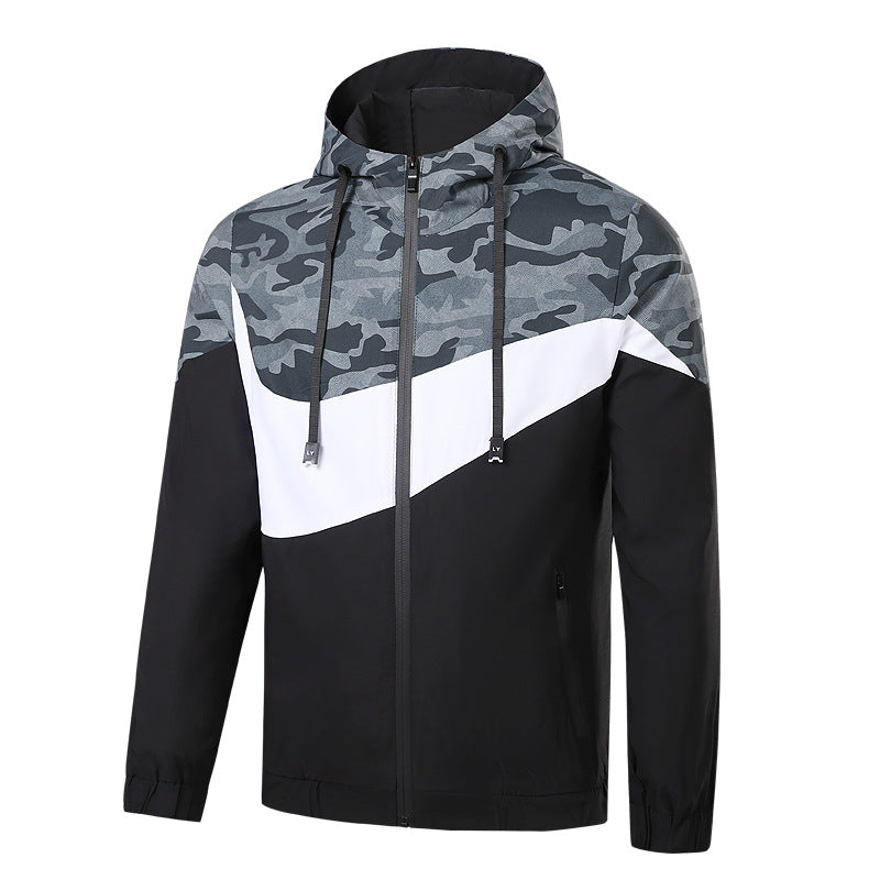 Men's sporty transitional jacket with camouflage design Mune Fashion