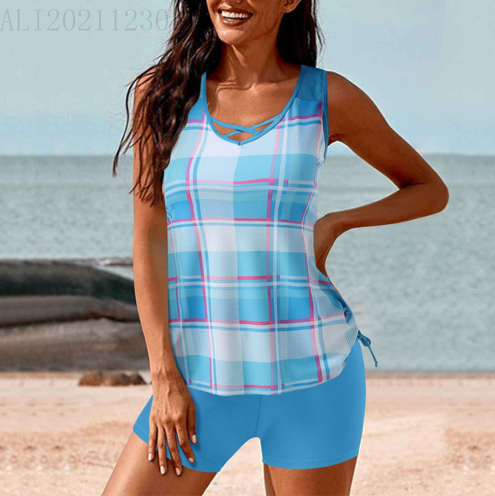Ladies' swimsuit top with elegant lace insert and casual cut Mune Fashion