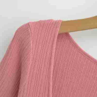 Women Figure-hugging ribbed Midi dress made of stretch knit Mune Fashion