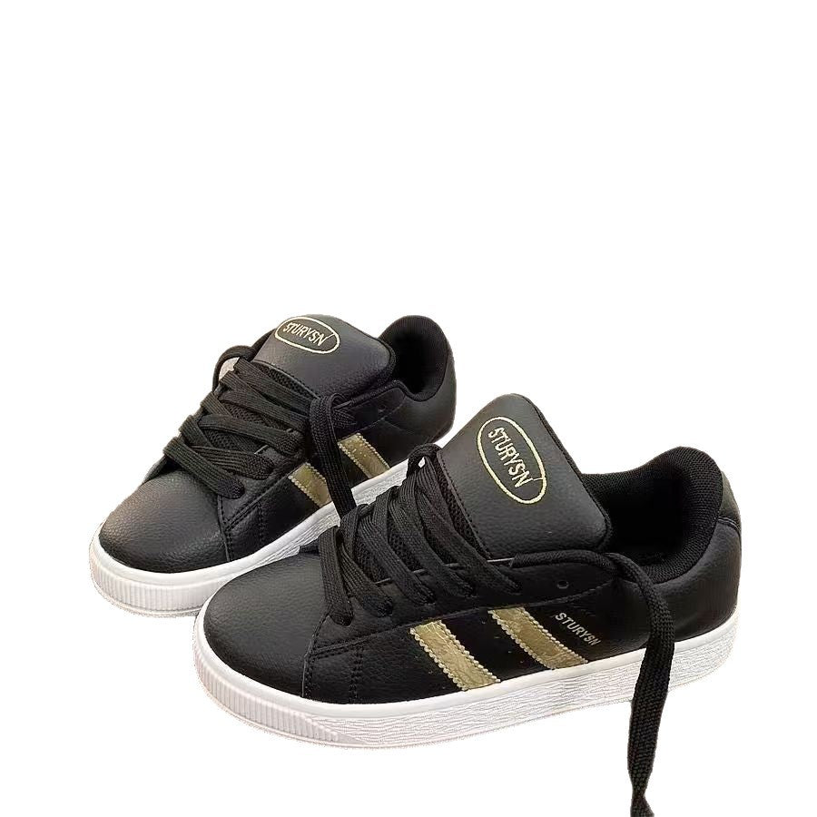 Women's fashionable sneakers with flat sole and breathable surface Mune Fashion