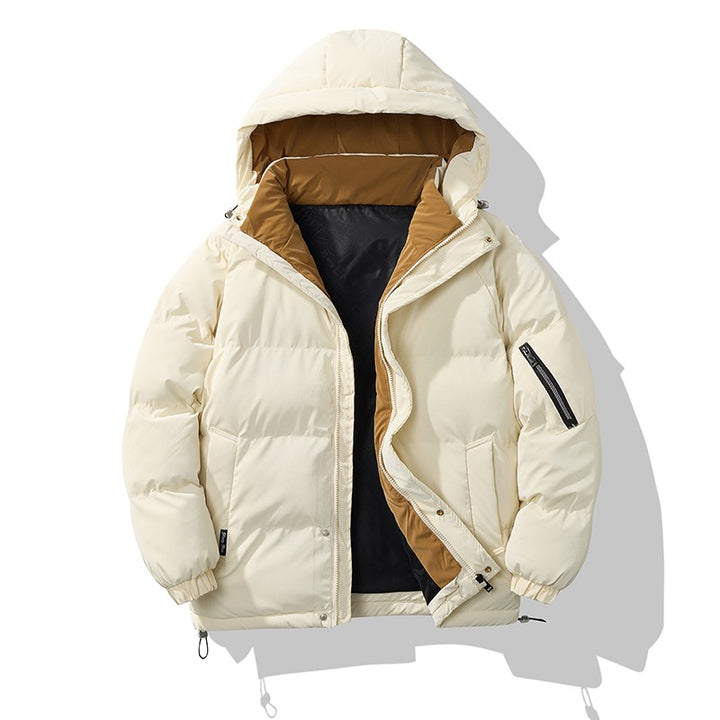 Men's Padded Hooded Jacket with Arm Pocket, Drawstring & Thermal Lining Mune Fashion