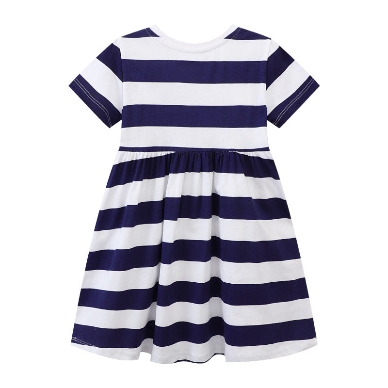 Girl's casual light striped dress Mune Fashion