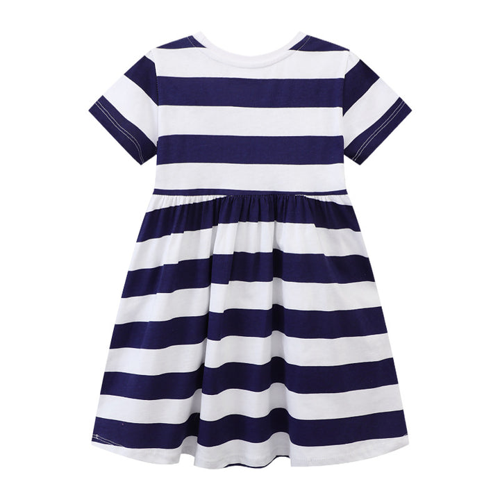 Girl's casual light striped dress Mune Fashion