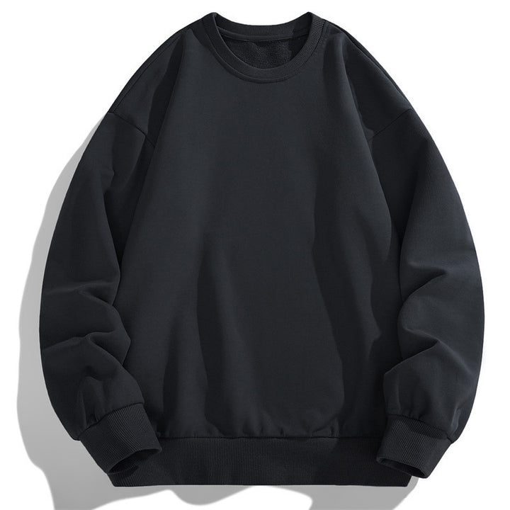 Men's Oversize Crew Neck Sweatshirt with Ribbed Cuffs and Dropped Shoulder Cut Mune Fashion