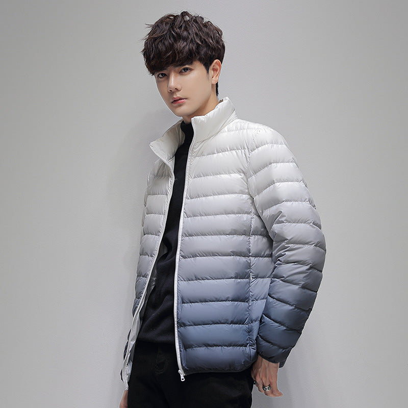 Men's lightweight padded quilted jacket with stand-up collar and thermal lining Mune Fashion