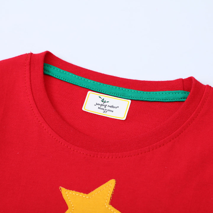 Girl Long Sleeve Dress with Festive Christmas Tree Motif Mune Fashion