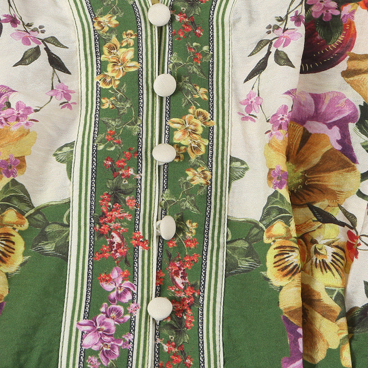Women's short dress in kimono style with waist belt and V-neck Mune Fashion