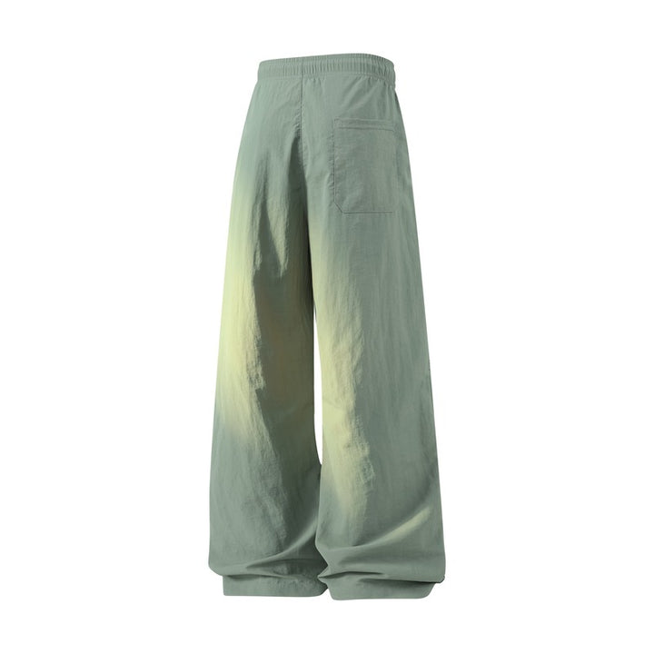 Women's Wide Baggy Linen Look Pants with Drawstring, Perforated Inserts & Relaxed Silhouette Mune Fashion