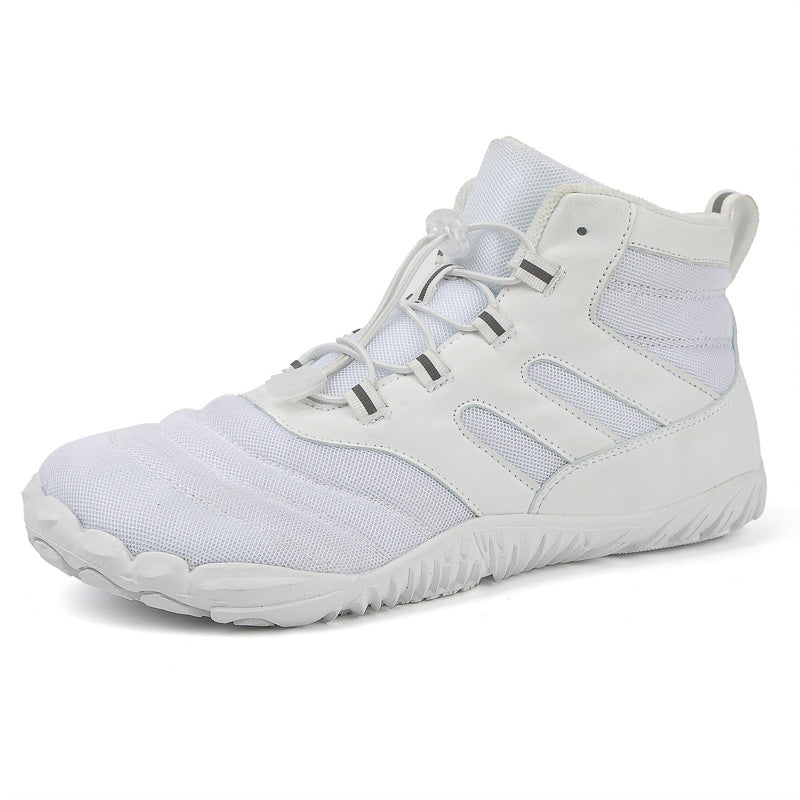 Unisex nan ankle-high barefoot-like watersports shoe with quick lacing and flexible profile sole Mune Fashion