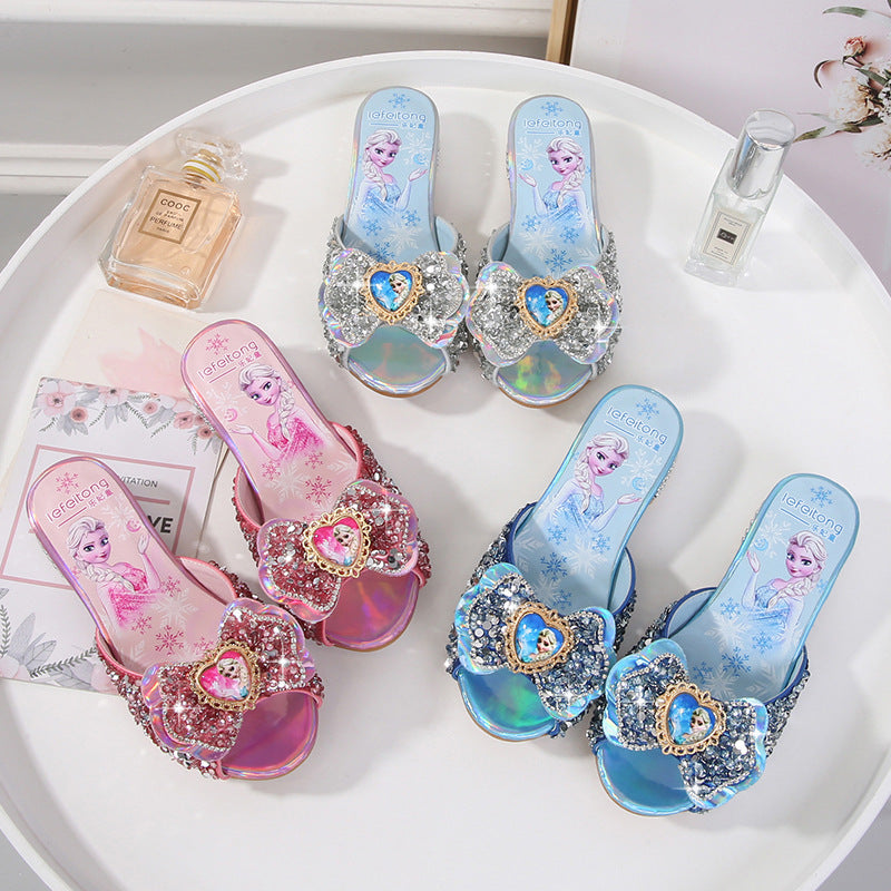 Ladies Glittering Slippers Mune Fashion