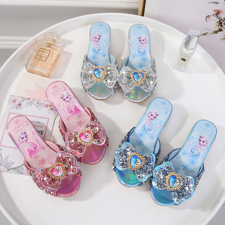 Ladies Glittering Slippers Mune Fashion