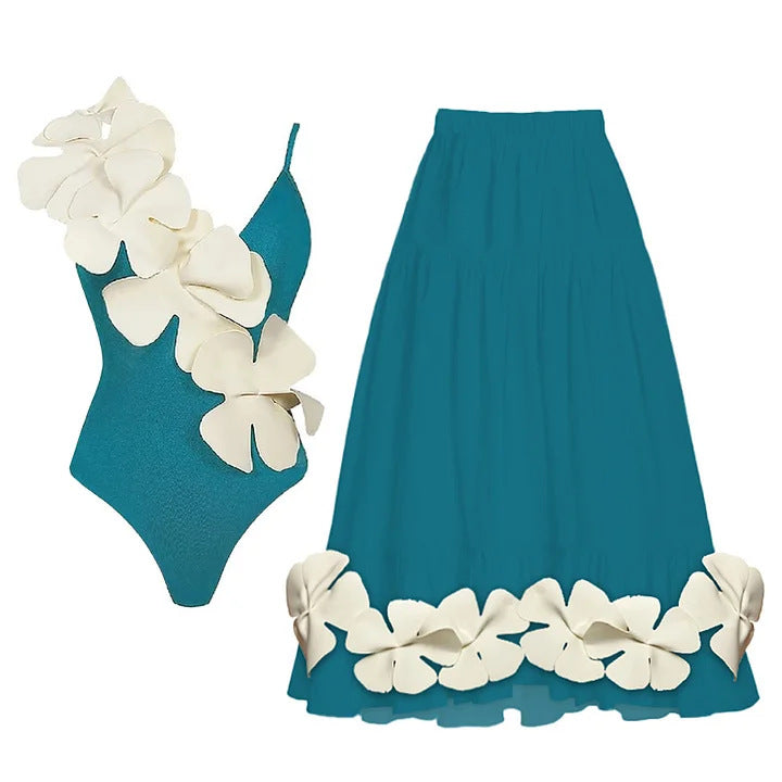 Ladies elegant swimsuit with floral design Mune Fashion