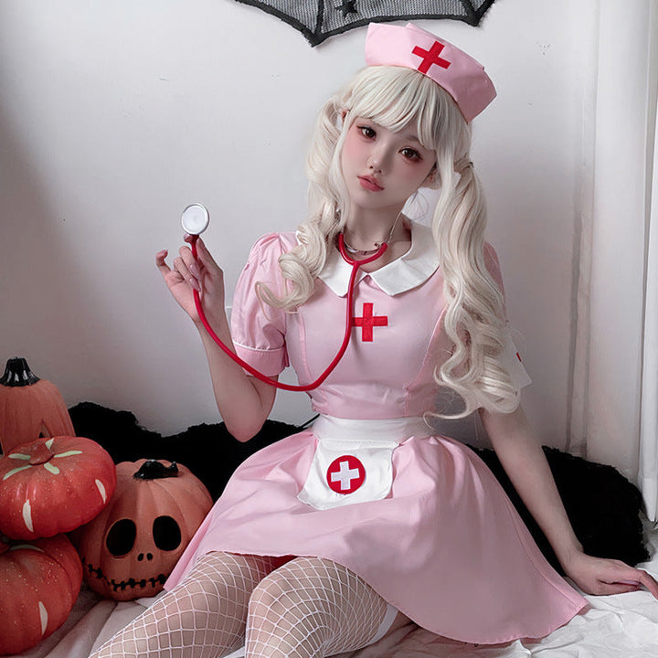 Women nostalgic nurse costume Mune Fashion