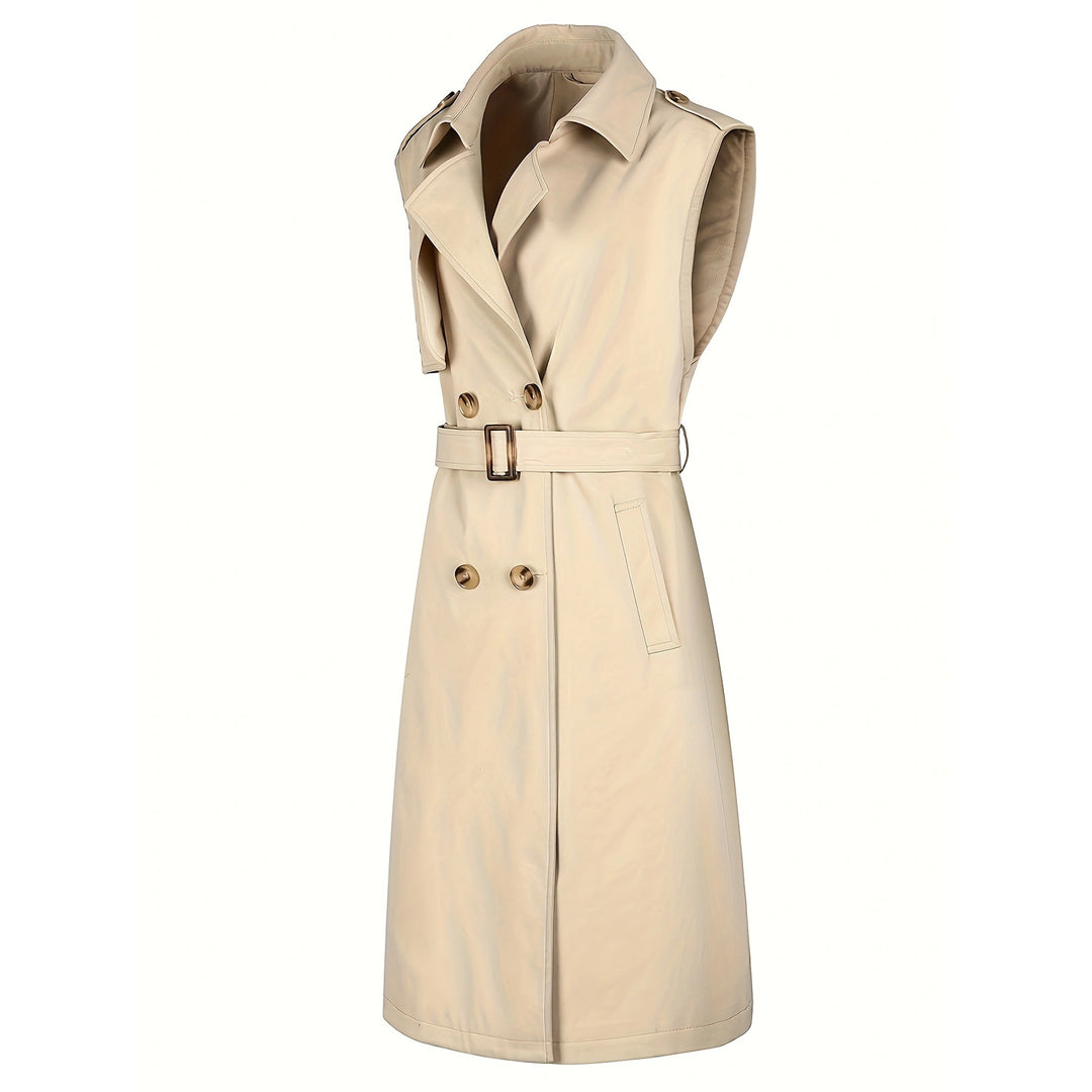 Women Elegant Trench Coat with Belt Mune Fashion