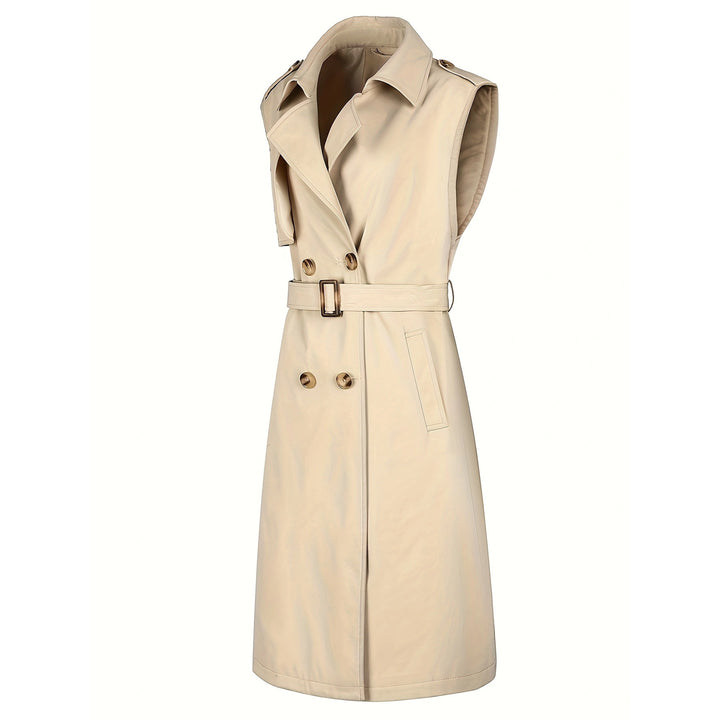 Women Elegant Trench Coat with Belt Mune Fashion