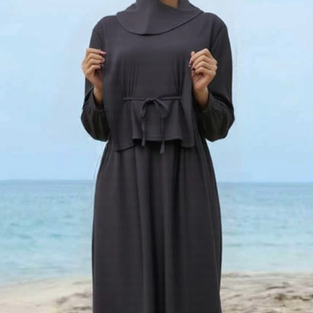 Women's fashionable and elegant beach suit with accompanying headscarf Mune Fashion